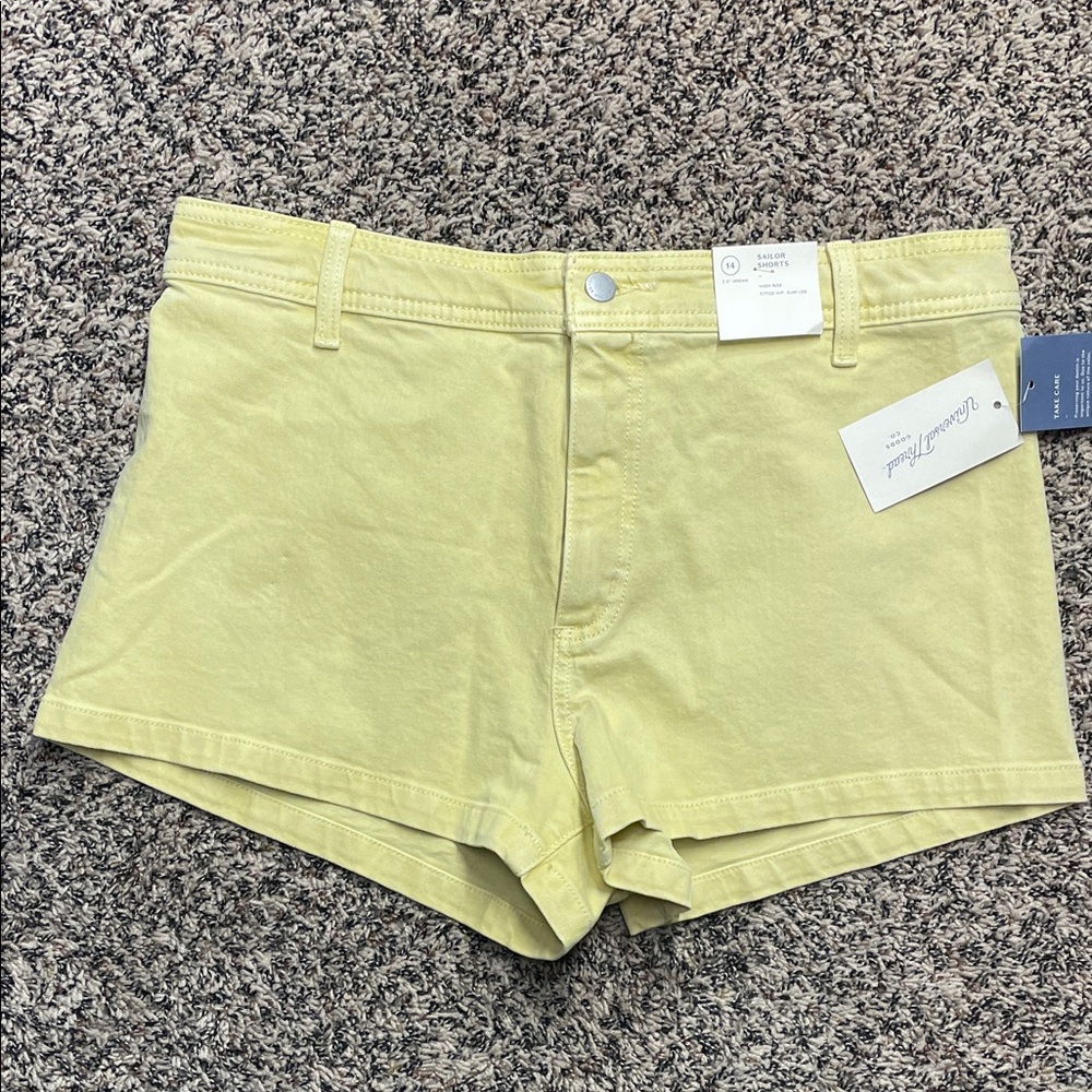 Universal Thread Light Yellow Jean Shorts